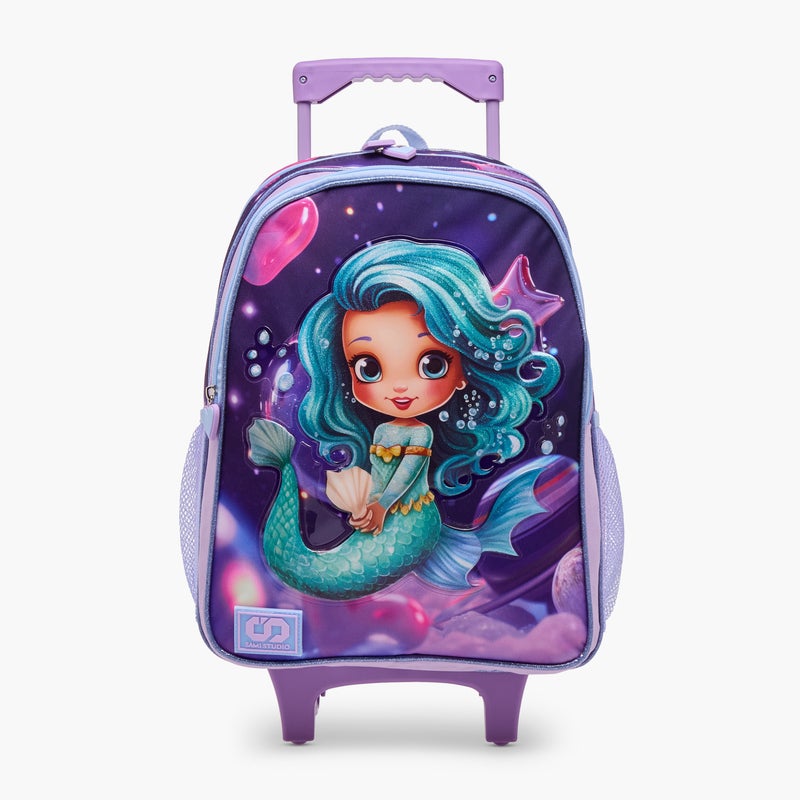 sami_studio 16 Inch Trolley-Mermaid-Set Of 5-2 Cmprt With Zip- (Polyester ) Multicolor \ 34X20X47.5 - Image 2